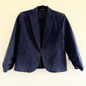 Amanda & Chelsea Dark Blue Blazer with Dotted Pattern size L